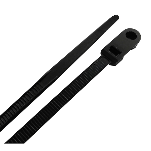 Steel Grip CABLETIE W/MNT 8""50#BLK - MT-S-200-8-UVC