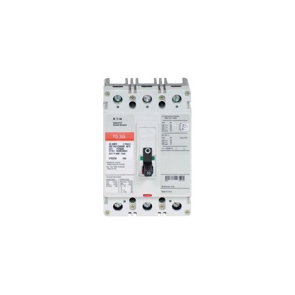 Eaton Molded Case Breakers MCCBs FD 3P 30A 600V 50/60Hz 3Ph F Frame EA - FD3030H01