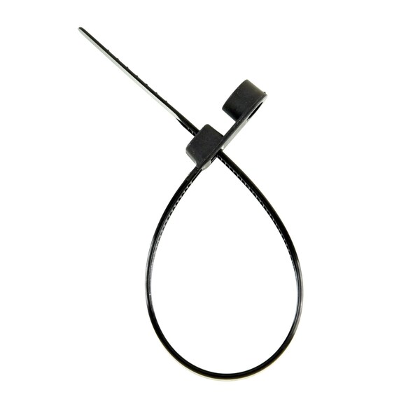 South Main Hardware 6.3-in  Screw Mount 50-lb, Black, 100 Speciality Tie - 222005
