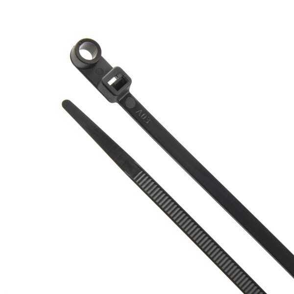 South Main Hardware 6.3-in  Screw Mount 50-lb, Black, 100 Speciality Tie - 222005