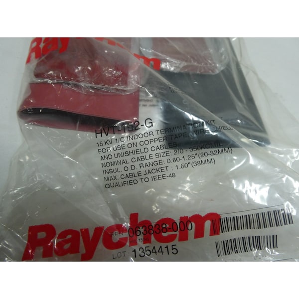 Raychem 15KV 1/C INDOOR POWER CABLE TERMINATION KIT WIRE SPLICE KIT & HEAT SHRINK TUBING - HVT-152-G