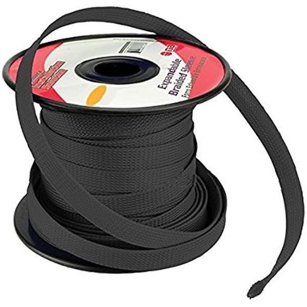 Nippon Nippon ISBR6M100BK 0.25 in. Flexible Wire Sleeve Tubing - Black - ISBR6M100BK