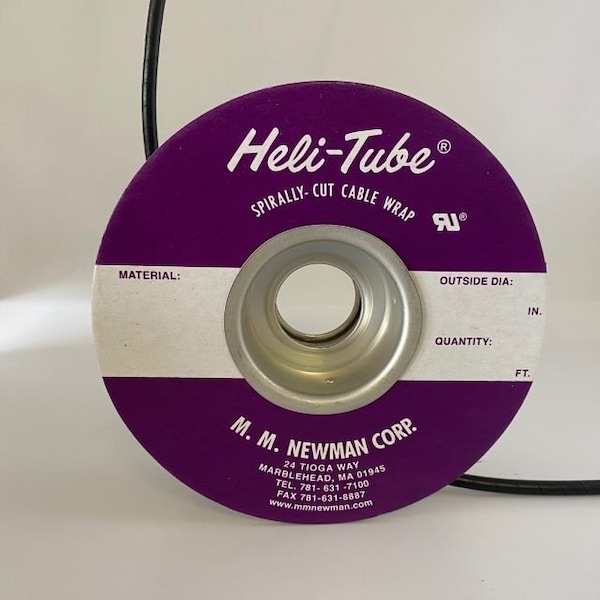 Heli-Tube 3/16 In. OD X 25FT Black Polyethylene Spiral Wrap - HT 3/16 UR-25