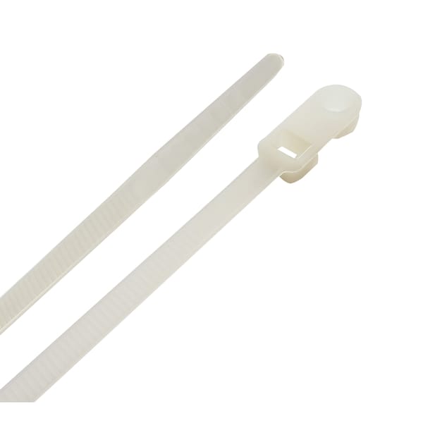 Steel Grip CABLETIE W/MNT 8""50#WHT - MT-S-200-8-NC