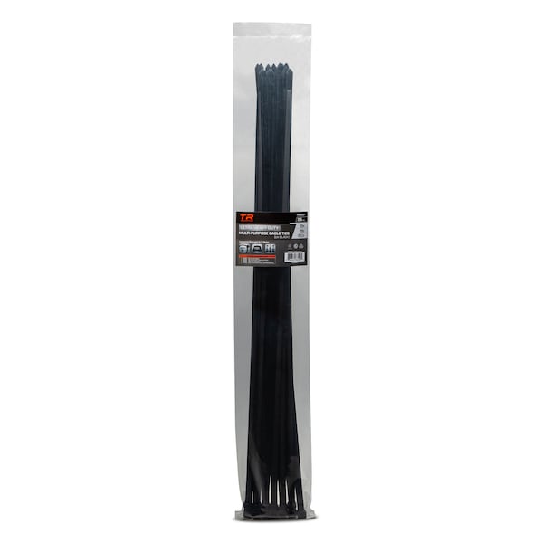 Tr Industrial 35 in Ultra-Heavy-Duty Multi-Purpose UV Cable Ties, 25-pk - TR88507