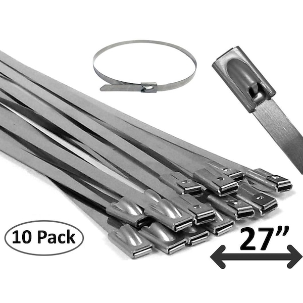 Electriduct Stainless Steel Cable Ties- 27" x 10 Pieces - CT-ED-SS-27-10