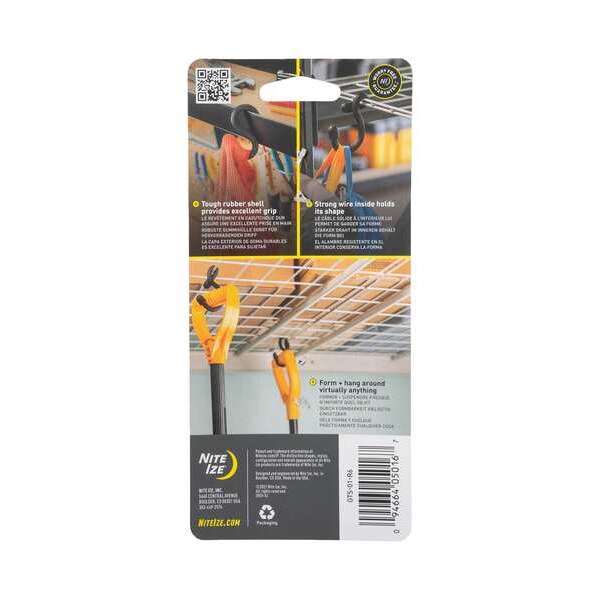 Nite Ize S Hook, Metal, Rubber Coated, 3 1/32 in L - GTS-01-R6