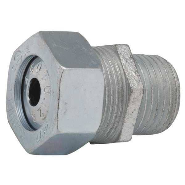 Raco Cord Connector, Silver, 1-51/64" L, Steel - 3704-2