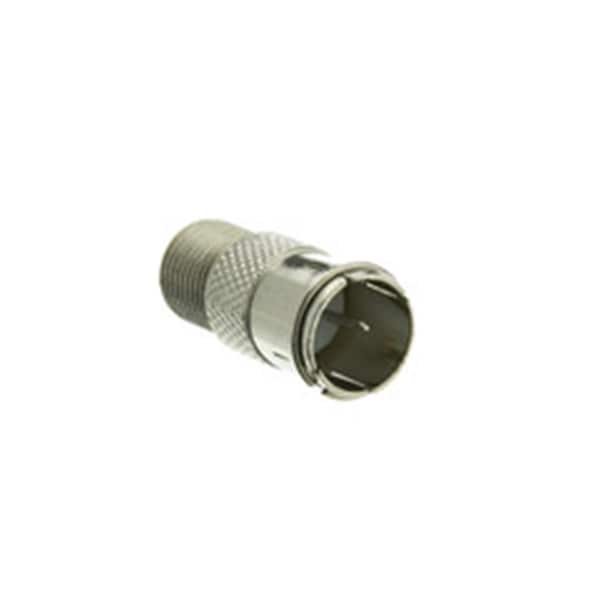 Cable Wholesale F-Pin Coaxial Quick Connect Adapter, Threaded F-Pin Female to Quick F-Pin Male - 200-103