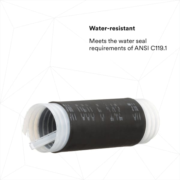 3M Shrink Tubing, 1.94in ID, Black, 6in, PK10 - 8428-6