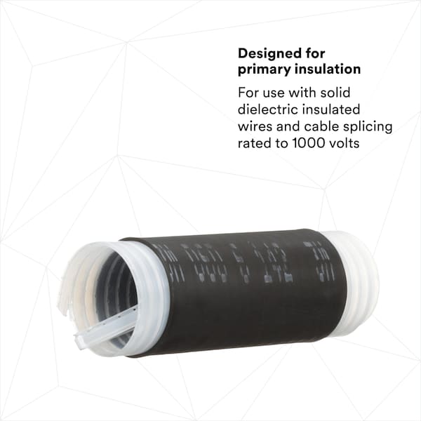 3M Shrink Tubing, 1.94in ID, Black, 6in, PK10 - 8428-6