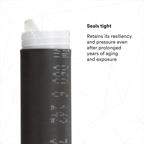 3M Shrink Tubing, 1.94in ID, Black, 6in, PK10 - 8428-6