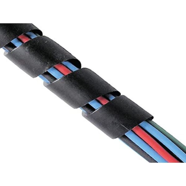Kable Kontrol Kable Kontrol® Vortex® Spiral Wrap Tubing - 1" Inside Diameter - 100 Ft Roll - Black Polyethylene - SPW-1000SP-BLACK