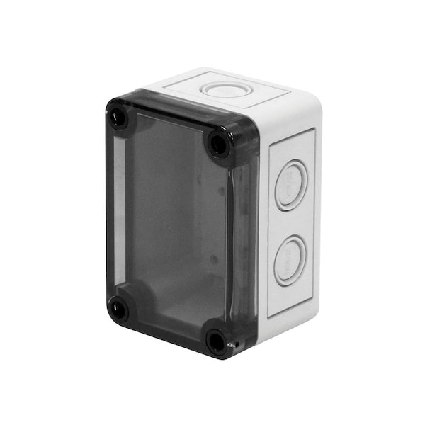 Vynckier Polycarbonate Electrical Enclosures, 7.08 in H, 4.37 in D, 7.17 in W, NEMA 4X, Screw On - MB070704PCCTK