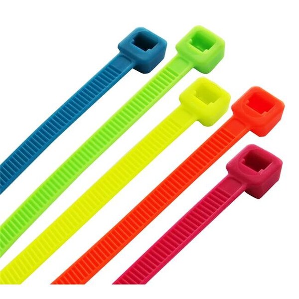 Steel Grip Steel Grip 3004676 8 in. Cable Tie; Assorted Color - Pack of 100 - 3004676
