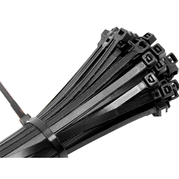 Us Cable Ties Cable Tie, 14 in., 50 lb, UV Black Nylon, 1000PK - SD14B1000