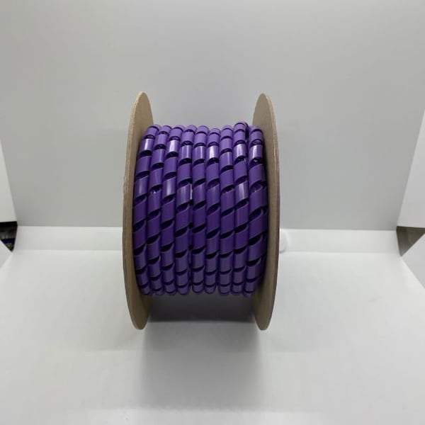 Heli-Tube 1/4 In. OD X 25FT Purple Polyethylene Spiral Wrap - HT 1/4 C PU-25