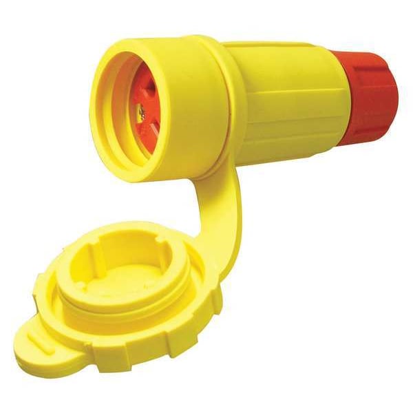 Ericson 15A Locking Connector 2P 3W 250VAC L6-15R YL - 1622-CW6P-AM