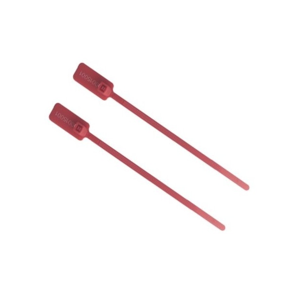 Kable Kontrol Numbered Flag Zip Tie Tags, 6'' Long, 60 Lbs Strength, 100 Pcs, Red - CTFLG-6-100-RD