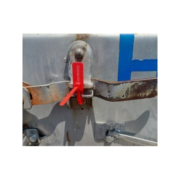 Kable Kontrol Numbered Flag Zip Tie Tags, 6'' Long, 60 Lbs Strength, 100 Pcs, Red - CTFLG-6-100-RD