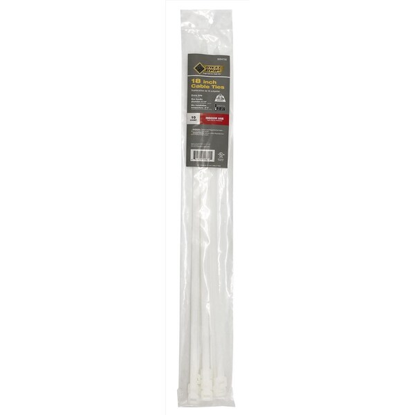 Steel Grip CABLE TIES 18"" 175# WHT - EHD-450-18-N10