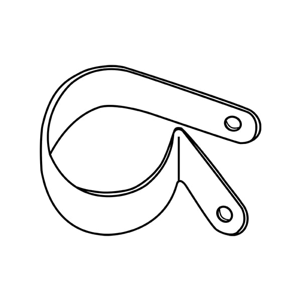 Zoro Select 3/8X.167X.595 STANDARD CABLE CLAMPS NYLON - 375167CCN06
