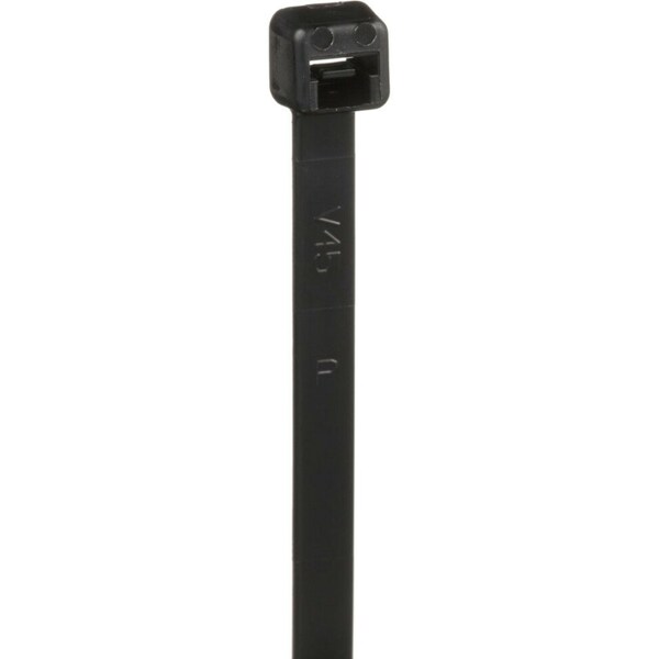 Panduit 7-13/32" L, 0.19" W, Black Plastic Cable Tie, Package quantity: 1000 - PLT2S-M30