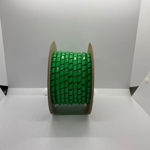 Heli-Tube 1 In. OD X 50FT Green Polyethylene Spiral Wrap - HT 1 C GR-50
