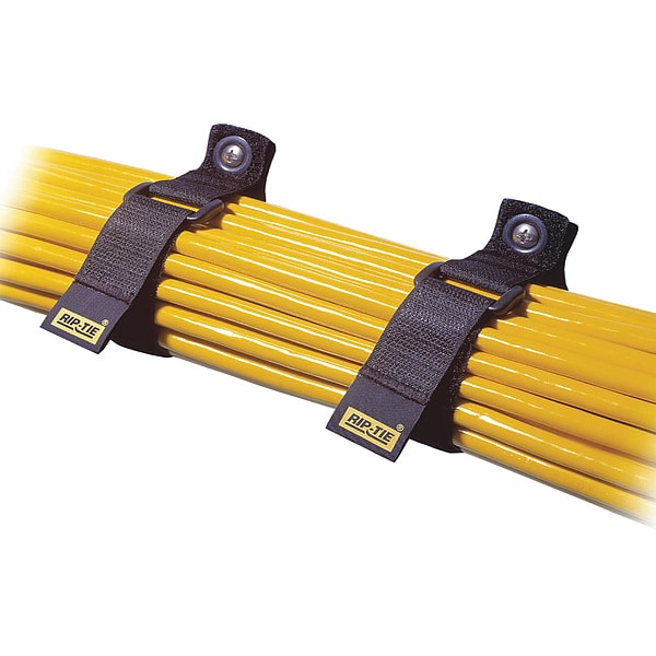 Rip-Tie 10" L Buckle Hook-and-Loop Cinch Strap BK PK 10 - NW-10-G10-BK