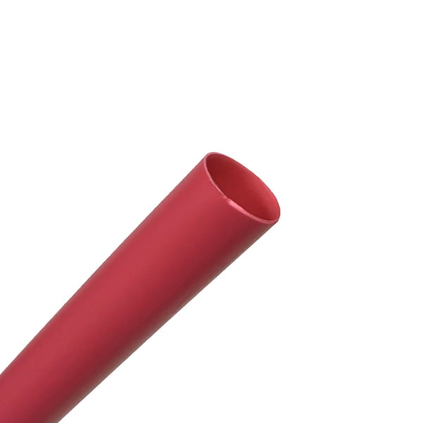 Remington Industries 1in. Heat Shrink 3:1 Sleeving, Red Adhesive-Lined Polyolefin Tubing, 8 ft Length - 1POAHSRED8