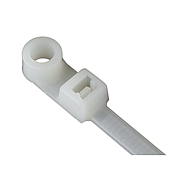 Abb L-7-50MH-9-M, CABLE TIE 50LB 7IN NAT No10 MTGHOLE, PK 5000 - L-7-50MH-9-M