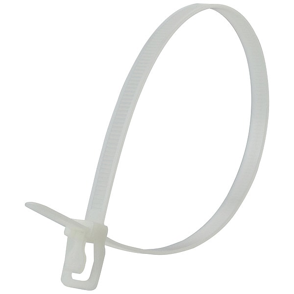 Retyz Releasable Tie, Natural, Nylon, PK100 - WKT-S24NL-TA
