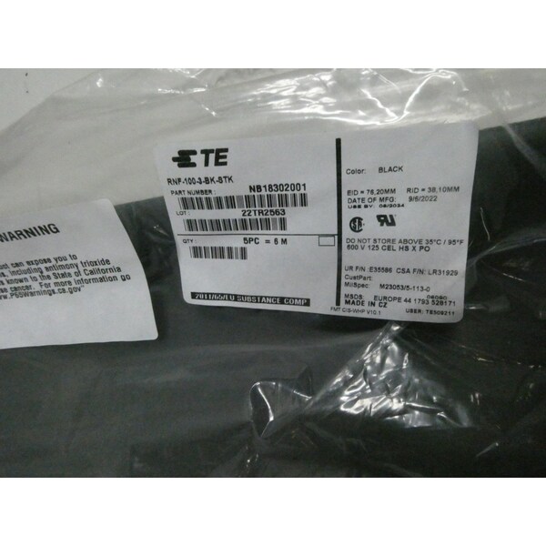 Te Connectivity 600V-Ac Wire Splice Kit & Heat Shrink Tubing - RNF-100-3-BK-STK