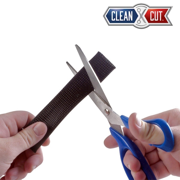 Electriduct Flexo Clean Cut Braided Cable Sleeve- 1.5" x 25ft- Black - BSNF-150-25