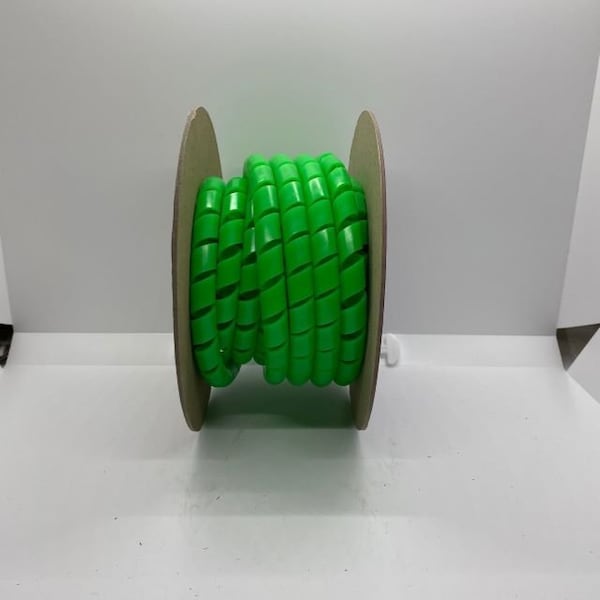 Heli-Tube 1/2 In. OD X 100FT Spiral Wrap Green Day-Glo Polyethylene - HT 1/2 C GR DG-100
