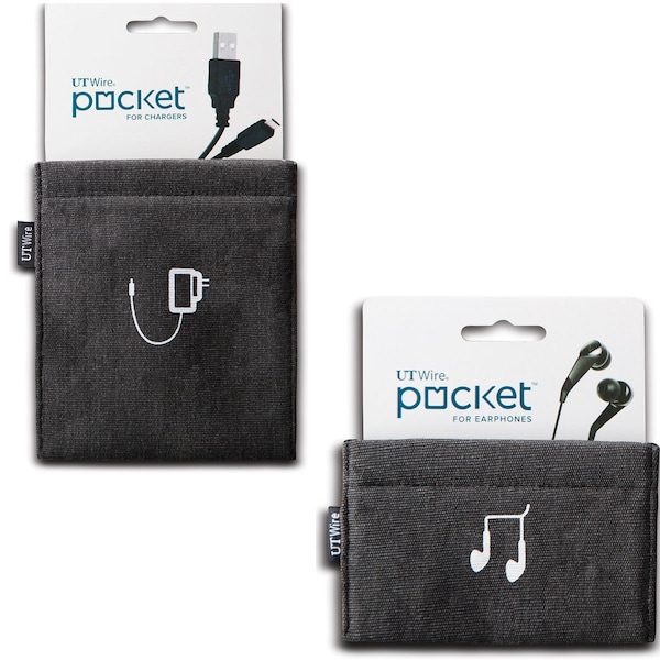 Electriduct UT Wire Pocket Earbud, Earphone, Charger, Travel Pouches - UTW-PK02-BK