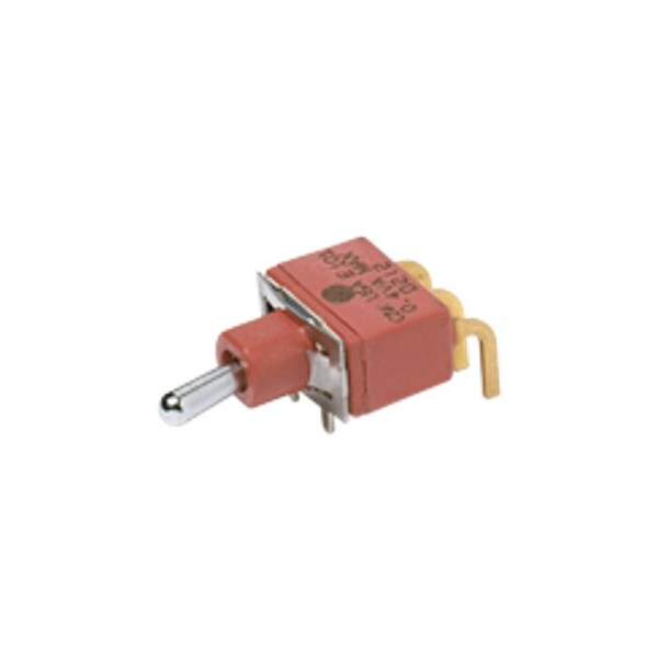 Componente de interruptor basculante C&K, Momentáneo, Terminal de soldadura, Actuador basculante, Orificio pasante-Ángulo recto - E107SD1ABE