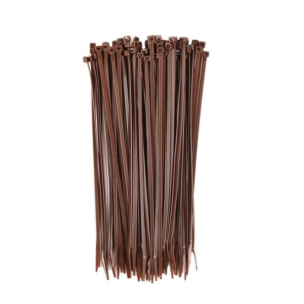 South Main Hardware 11-in   75-lb, Dark Brown, 100 Standard Nylon Tie - 220171