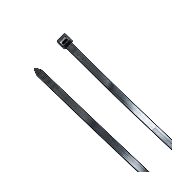 South Main Hardware 8-in 120-lb, Black, 100 Standard Nylon Tie - 222264