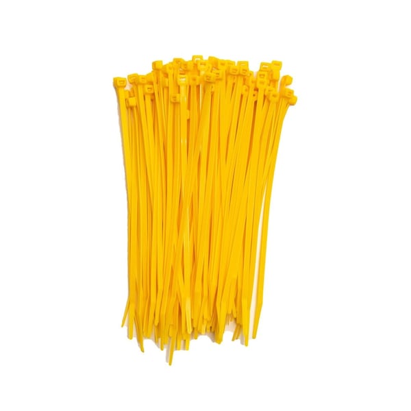 South Main Hardware 8-in   75-lb, Yellow, 100 Standard Nylon Tie - 220146