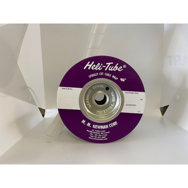 Heli-Tube 1-1/4 In. OD X 25FT Natural Polyethylene Spiral Wrap - HT 1 1/4 C-25