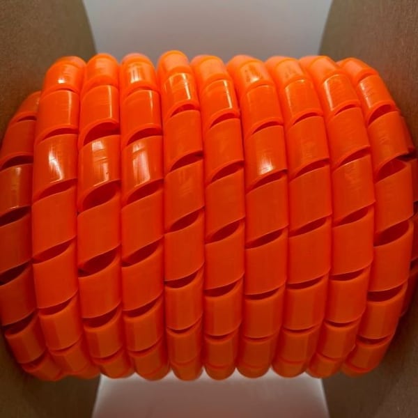 Heli-Tube 3/4 In. OD X 100FT Orange Day-Glow Polyethylene Spiral Wrap - HT 3/4 C OR DG-100