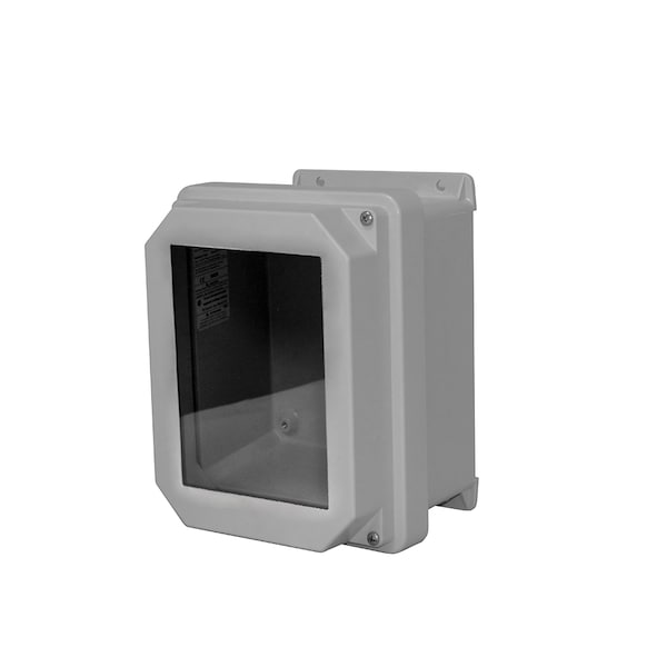 Vynckier Fiberglass Electrical Enclosures, 11.32 in H, 5.43 in D, 9.32 in W, NEMA 4X, Hinged - RVJB1008NHW