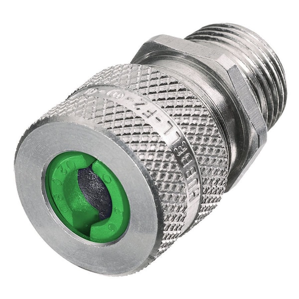 Hubbell Wiring Device-Kellems Kellems Wire Management, Cord Connectors, Straight Male, .06"-.13", 3/8", Aluminum - SHC1007