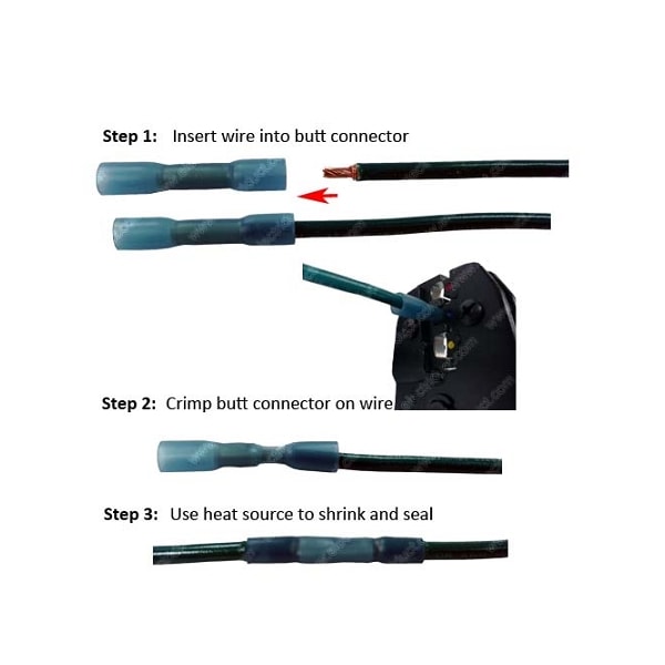 Electriduct Heat Shrink Butt Connectors - Electriduct - HS-HP-BC-14-BL-25