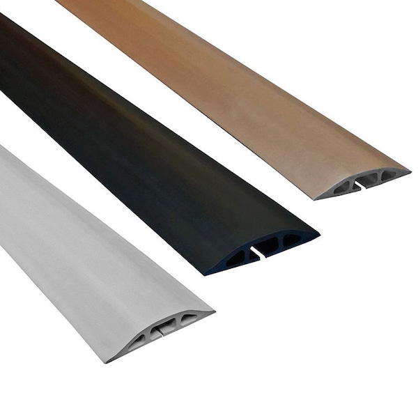 Electriduct ED D-2 Low Profile Rubber Duct Cord Cover- 10ft Black - D-2-LP-10-BK