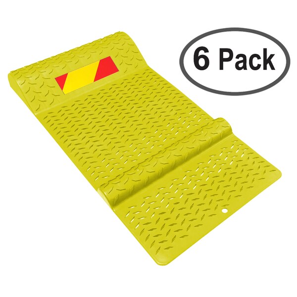 Electriduct Anti-Skid Parking Mat with Adhesive Back- Yellow, PK 6 - SB-ED-PM-YL-6PK