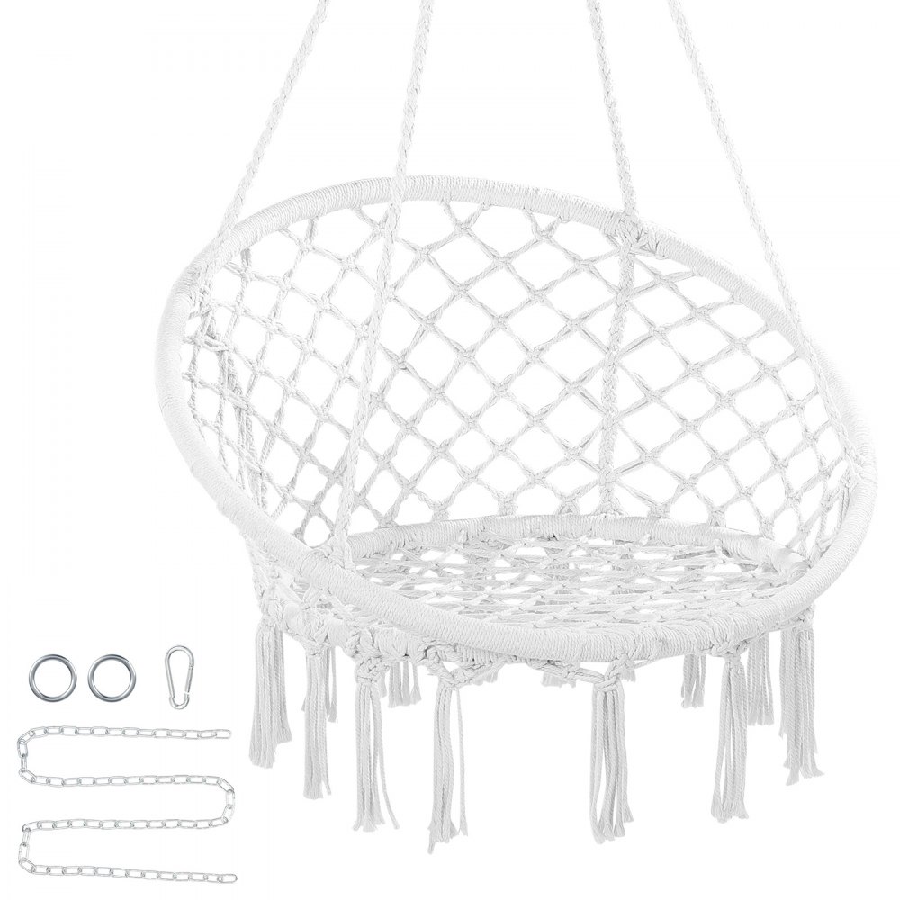 VEVOR Hammock Hanging Swinging Chair Macramé Hanging Chair for Indoor & Outdoor - XGSDYSYQYXKZP5SUWV0