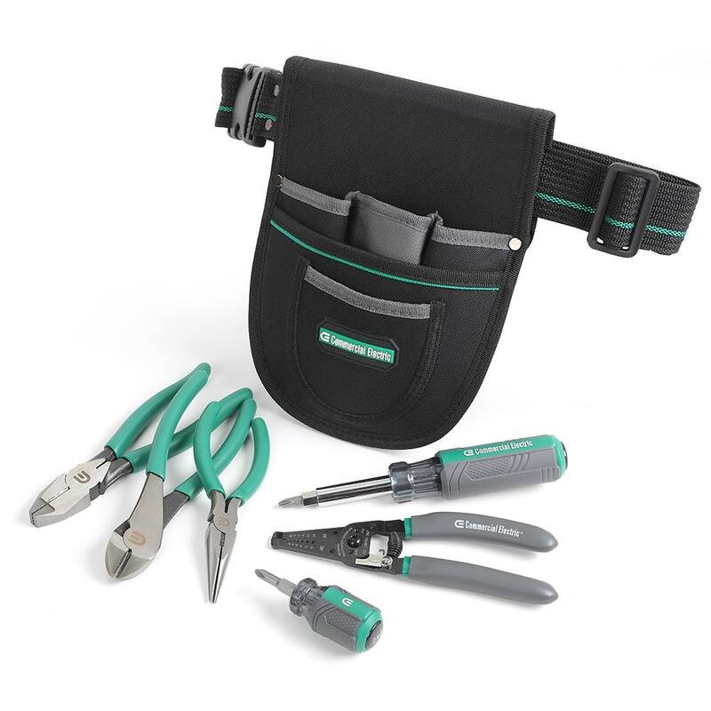 Juego de herramientas para electricistas comerciales de Electric Electrician (7 piezas) con estuche - CE180608
