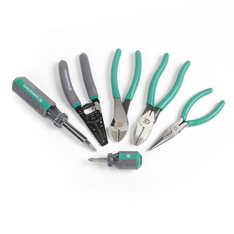 Juego de herramientas para electricistas comerciales de Electric Electrician (7 piezas) con estuche - CE180608